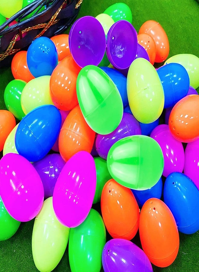AMENON 3.1" Large Plastic Easter Eggs Bulk Easter Basket Stuffers Essentials 50 Pack Surprise Egg Empty 6 Spring Colors for Kids Toddlers Jumbo Fillable Eggs Hunt Games Party Favors Filling Treats - Image 3